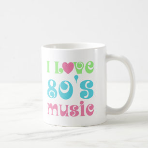 Mug J'aime la musique 80s