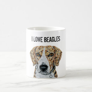 Mug J'aime la musique Beagle