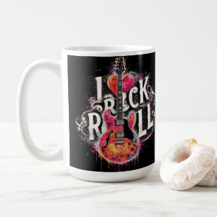 Mug J'aime la peinture de guitare électrique Rock N Ro