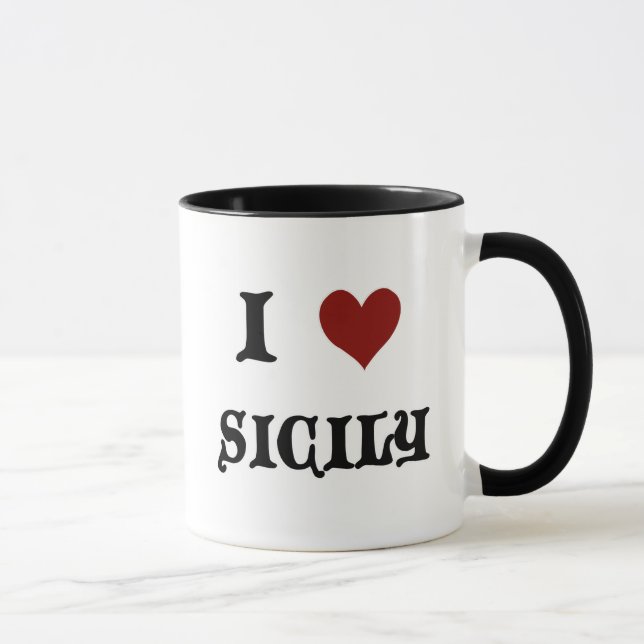 Mug J'aime la Sicile (Droite)