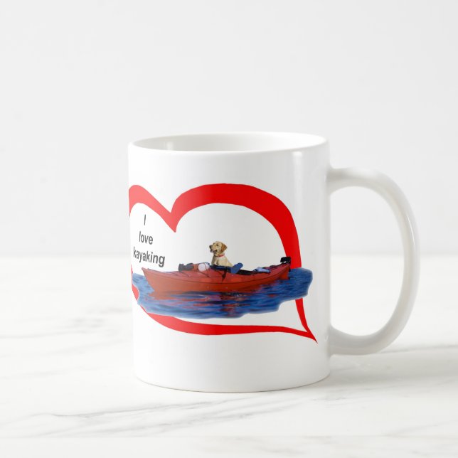 Mug J'aime (laboratoire jaune) 1 kayaking (Droite)