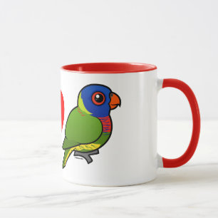 Mug J'aime l'arc-en-ciel Lorikeets