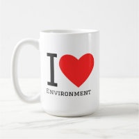 J'aime l'autocollant carré environnement