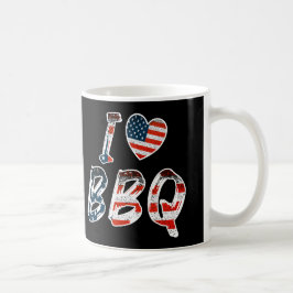 Mug J'aime le barbecue, patriotique américain
