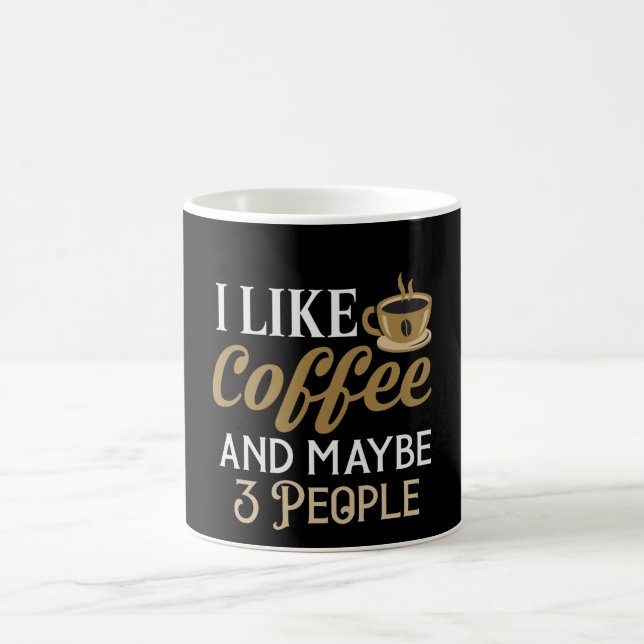 Mug J'aime le café et peut-être 3 personnes (Centre)