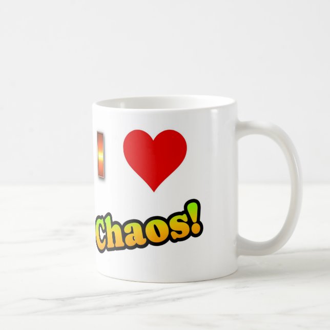 Mug J'Aime Le Chaos ! Coupe du café (Droite)