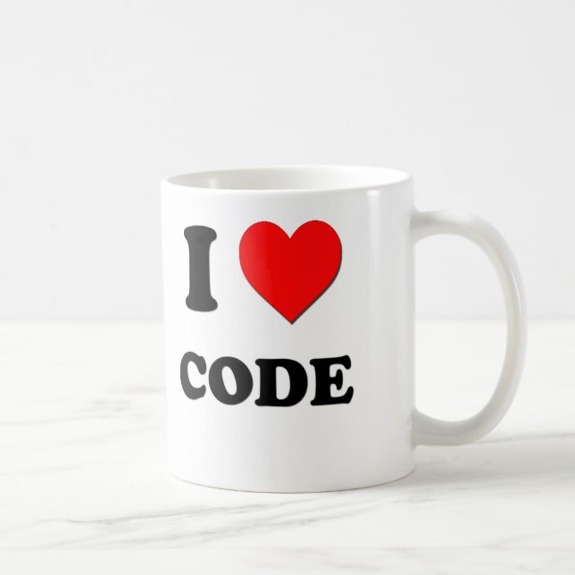 Mug J'aime le code (Droite)