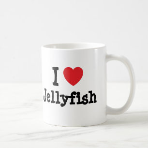 Mug J'aime le coeur de méduse personnalisé