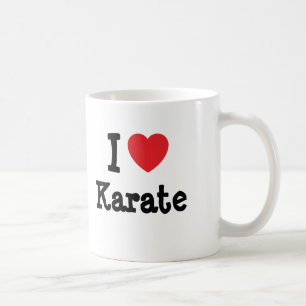Mug J'aime le coeur karaté personnalisé