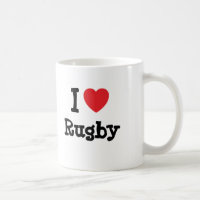 J'aime le coeur Rugby personnalisé