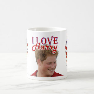 Mug J'aime le drapeau du R-U de coeurs de Harry