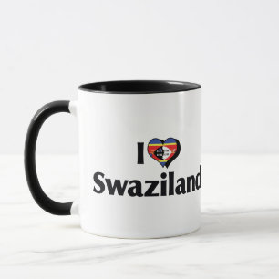 Mug J'aime le drapeau du Swaziland