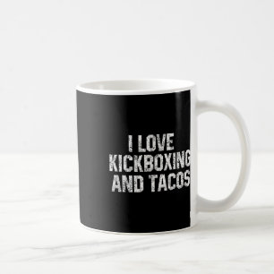 Mug J'aime le kickboxing et les tacos drôle kickbox ar