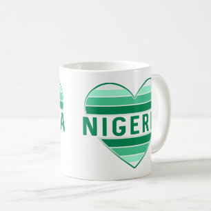 Mug J'aime le Nigeria, le coeur nigérian
