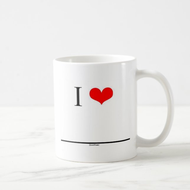 Mug J'aime (le nom d'insertion) (Droite)