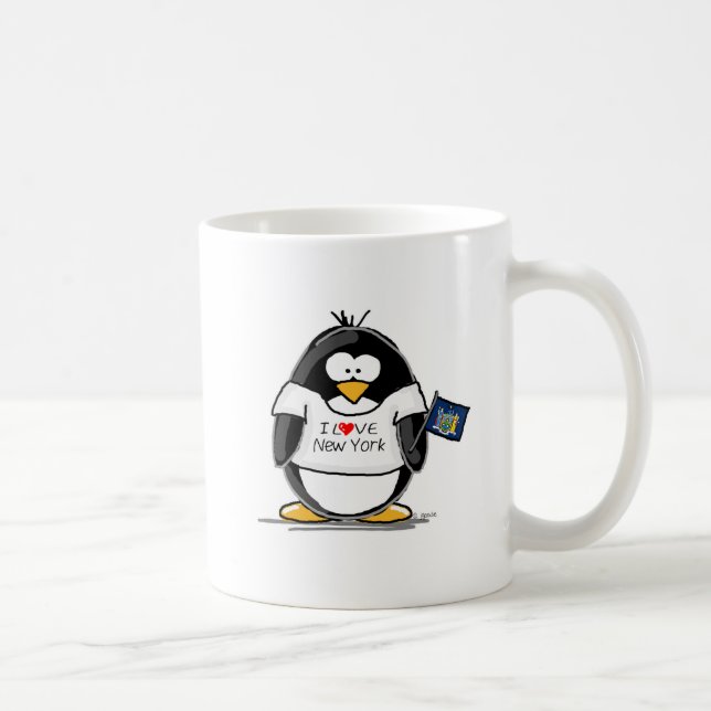 Mug J'aime le pingouin de New York (Droite)