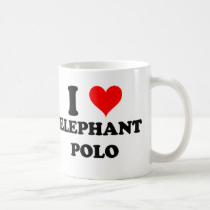 Mug J'aime le polo d'éléphant