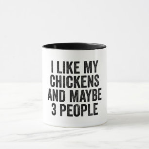 Mug J'Aime Le Poulet Peut-Être 3 Personnes