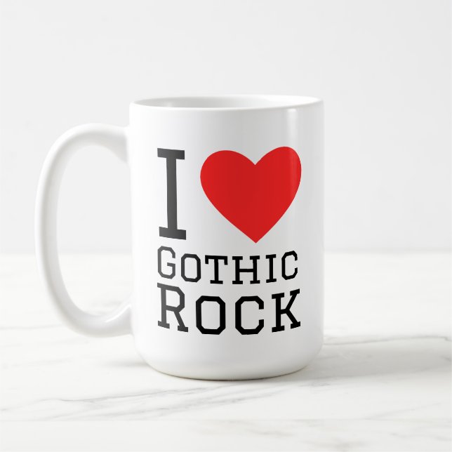 Mug J'aime le rock gothique (Gauche)