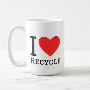 Mug J'aime le sticker carré recyclé