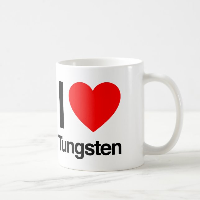 Mug j'aime le tungstène (Droite)