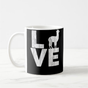 Mug J'aime l'effet affligé par ton des alpaga deux