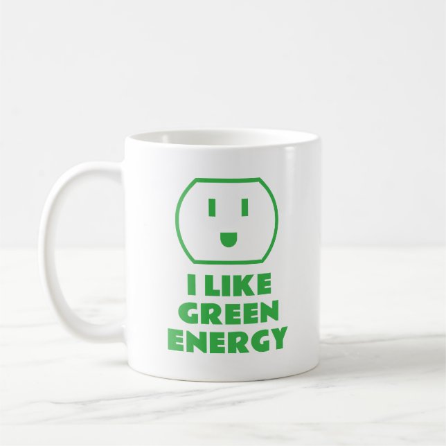 Mug J'aime l'énergie verte, la prise de café à la paro (Gauche)