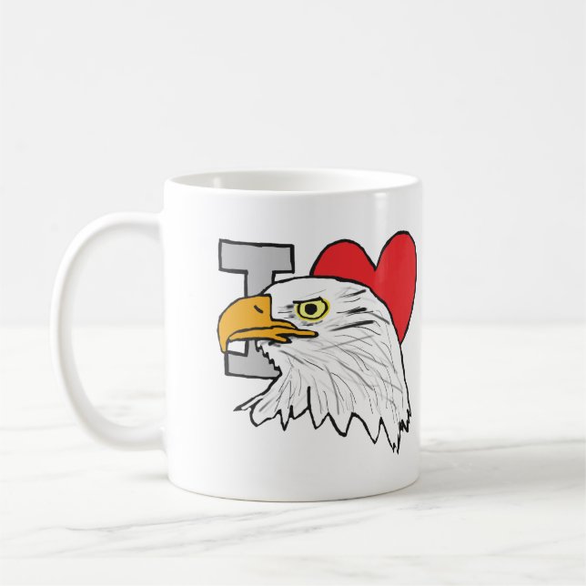 Mug J'aime les aigles (Gauche)
