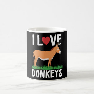 Mug J'aime les ânes   Don de Donkey Lover