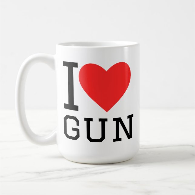 Mug J'aime les armes à feu (Gauche)