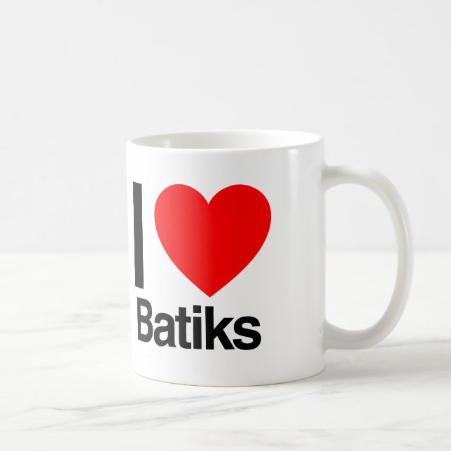 Mug j'aime les batiks (Droite)