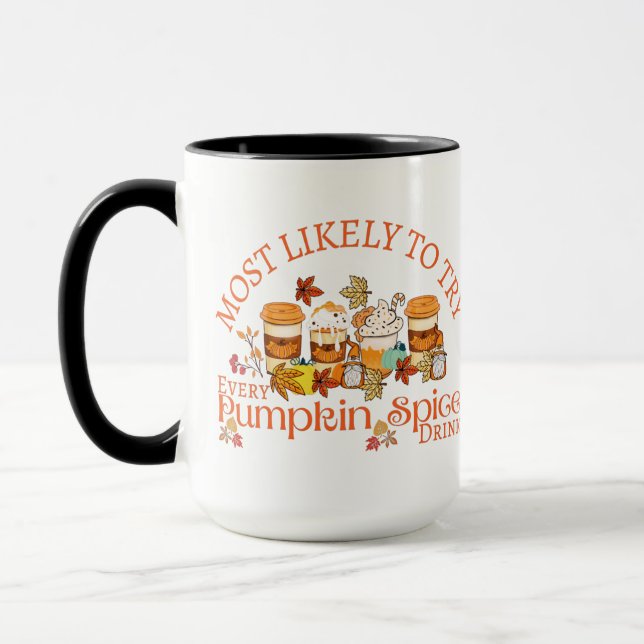 Mug J'Aime Les Boissons D'Épices Citrouilles (Gauche)