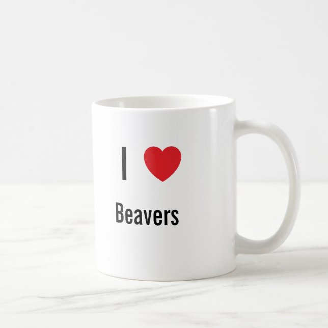 Mug J'aime les castors (Droite)
