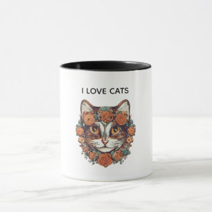 MUG J'AIME LES CHATS ART EXTRAORDINAIRE AMATEURS DE