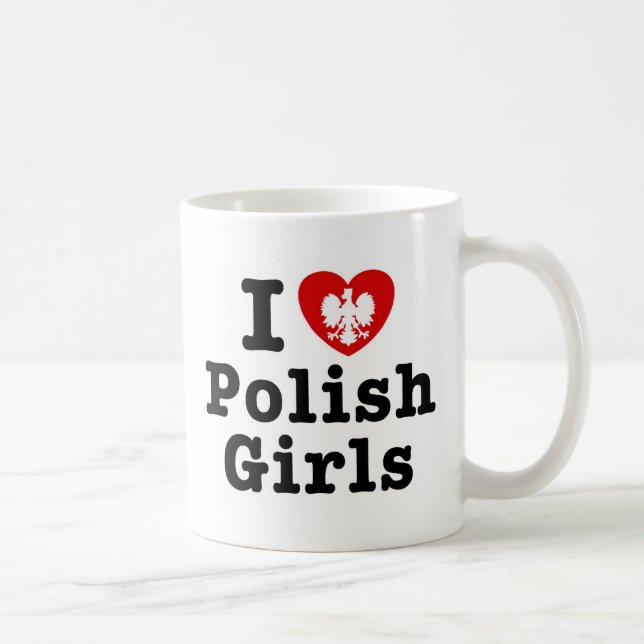 Mug J'aime les filles polonaises (Droite)