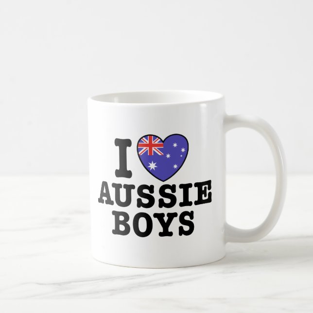 Mug J'Aime Les Garçons Australiens (Droite)