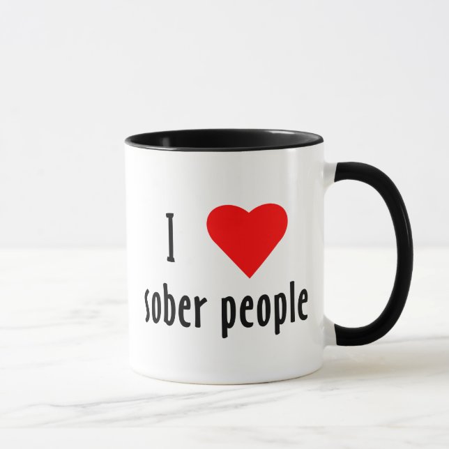 Mug J'Aime Les Gens Sobers Qui Disent Citation (Droite)