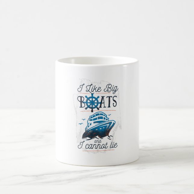 Mug J'aime les gros bateaux et je ne peux pas mentir (Centre)