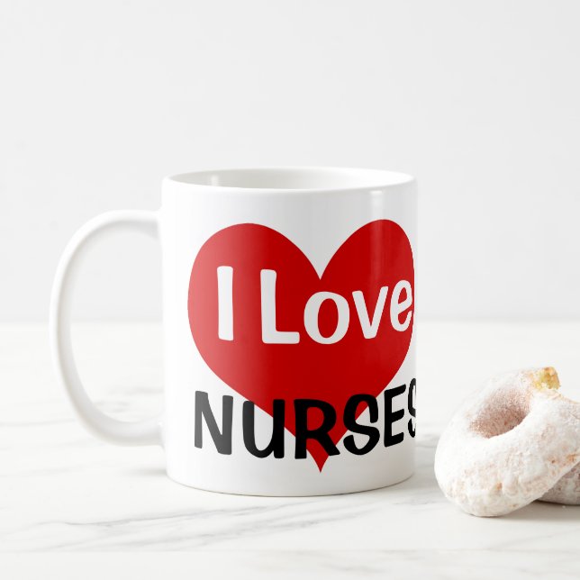 Mug J'aime les infirmières (Avec donut)
