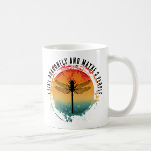 MUG J'AIME LES LIBELLULES ET PEUT-ÊTRE 3 PERSONNES
