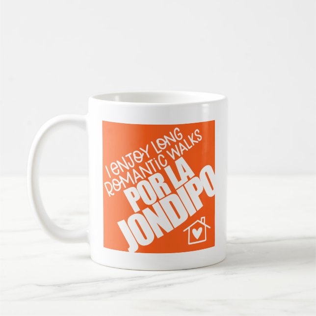 Mug J'aime les longues promenades pour la jondipo, en  (Gauche)