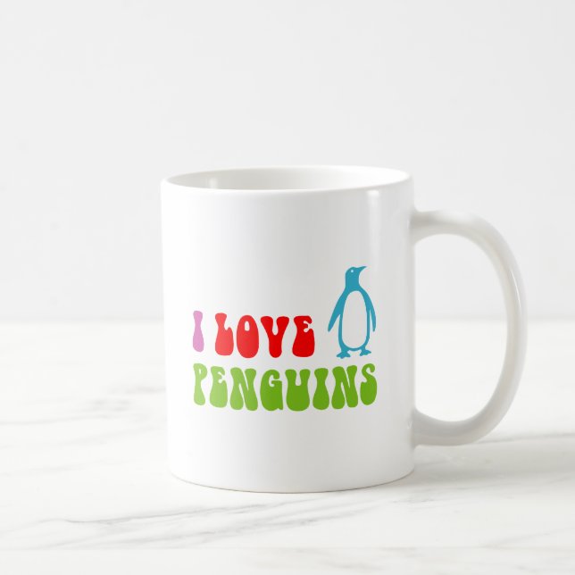 Mug J'aime les pingouins (Droite)