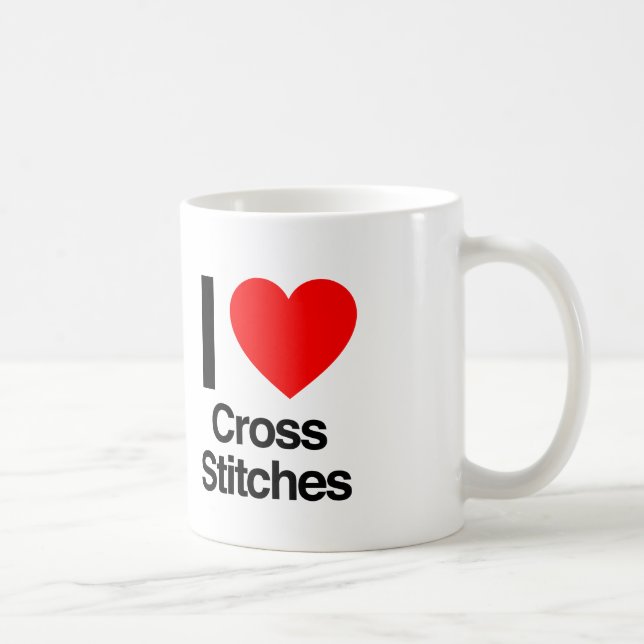 Mug j'aime les points de croix (Droite)