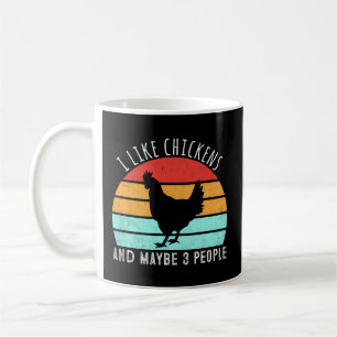 Mug J'Aime Les Poulets Et Peut-Être 3 Personnes Le Pou