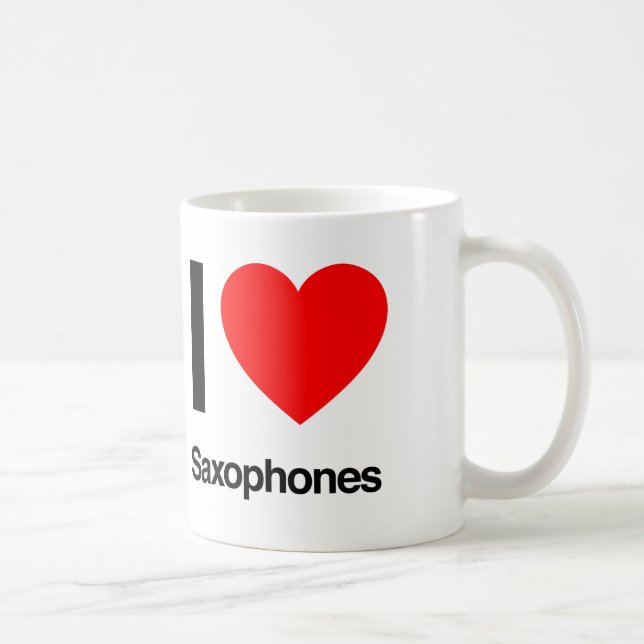 Mug j'aime les saxophones (Droite)