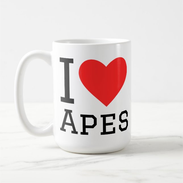 Mug J'aime les singes (Gauche)