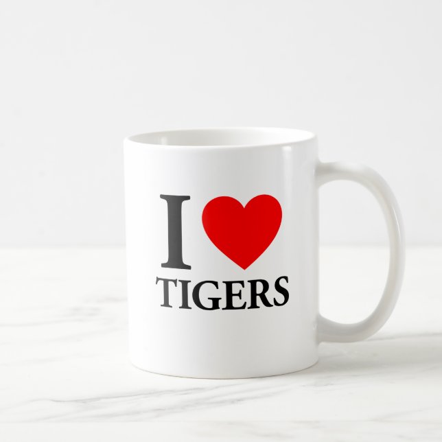 Mug J'aime les tigres (Droite)