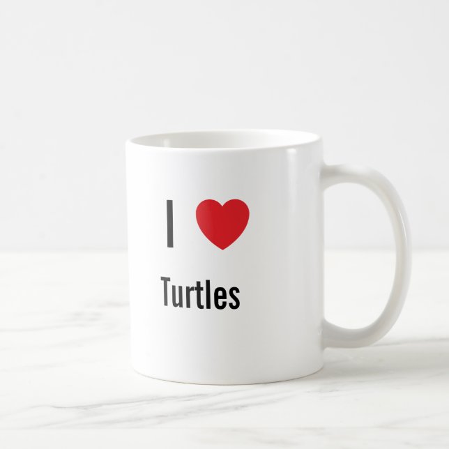 Mug J'aime les tortues (Droite)