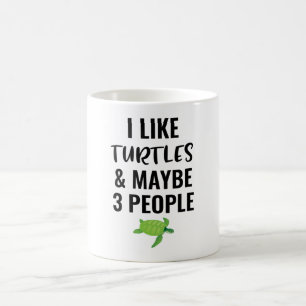 Mug J'Aime Les Tortues Et Peut-Être 3 Personnes