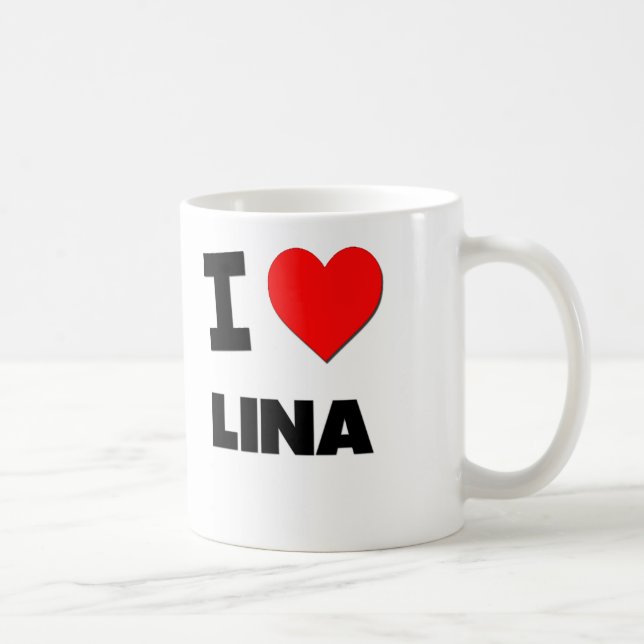 Mug J'aime Lina (Droite)